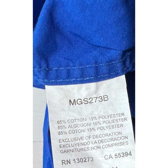 Wrangler George Strait Collection Royal Blue Button Down Long Sleeve Shirt XL - Picture 5 of 6